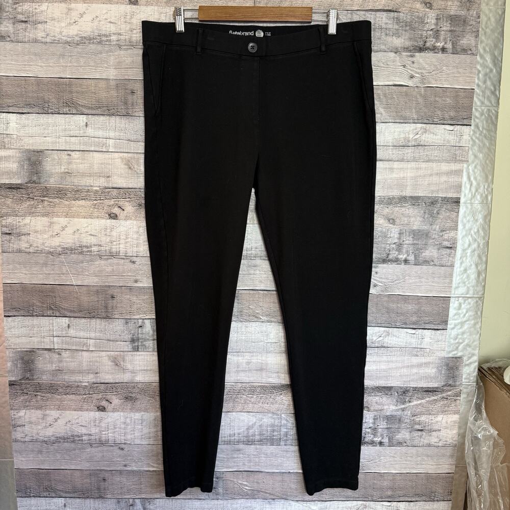 Betabrand Black Yoga Work Pants Skinny Fit 2XL Long Dress Pant Stretch Office